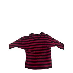 New 7 Seven stripped Women’s top Cold shoulder sz M